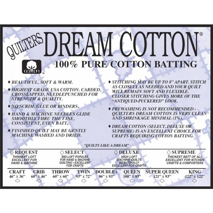 Quilters Dream Cotton Natural Deluxe